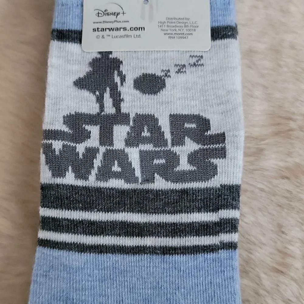 DISNEY STAR WARS BABY YODA MEN'S 2-PACK CREW SOCKS, NEW IN PACKAGE